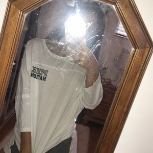 White Long sleeve from pink